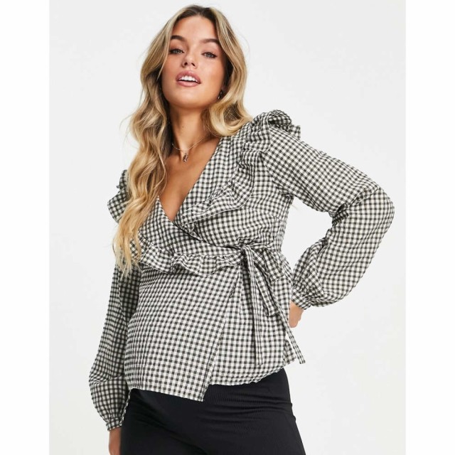 トップショップ マタニティー Topshop Maternity レディース ブラウス・シャツ トップス Gingham Wrap Blouse In Multi マルチカラー