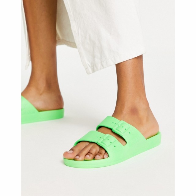 フリーダムモーゼ Freedom Moses レディース サンダル・ミュール シューズ・靴 Scented Sandals In Green Neon ネオングリーン