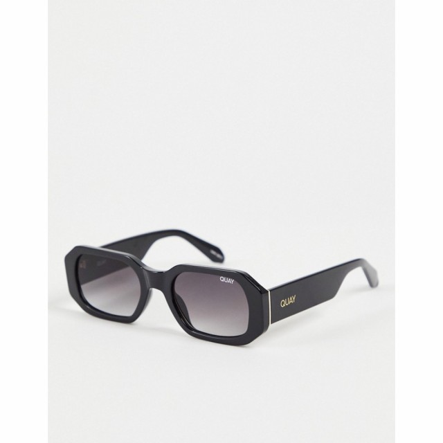 キー オーストラリア Quay Australia レディース メガネ・サングラス スクエアフレーム Quay Hyped Up Square Sunglasses In Black ブラ