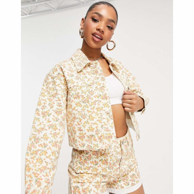 ミス セルフリッジ Miss Selfridge レディース ジャケット シャツジャケット アウター Floral Cropped Shacket In Yellow イエロー