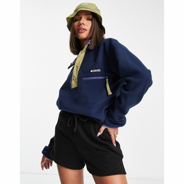 コロンビア Columbia レディース フリース トップス Helvetia Half Snap Fleece In Navy ネイビー