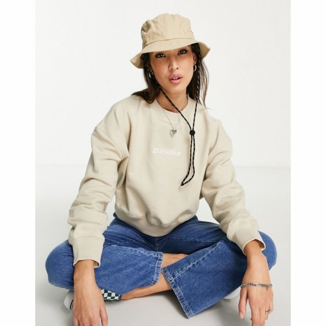 ディッキーズ Dickies レディース スウェット・トレーナー トップス Loretto Boxy Sweatshirt In Khaki ベージュ