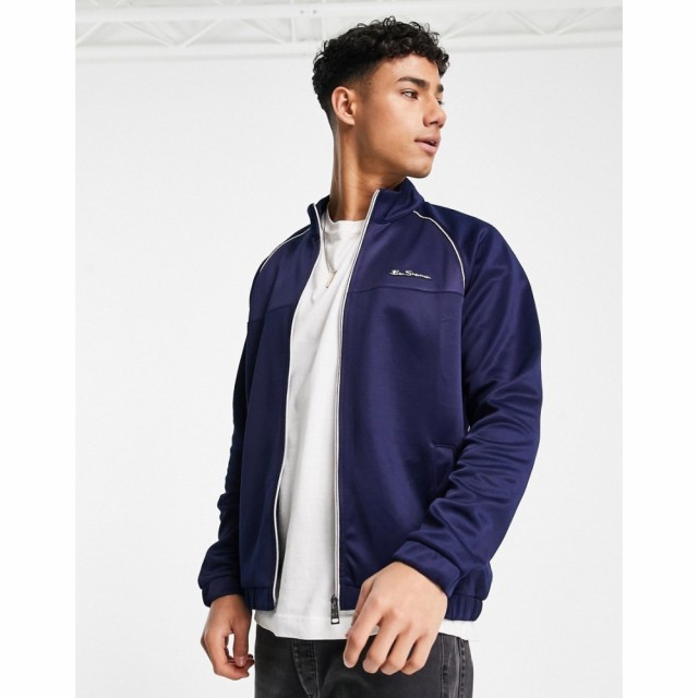 ベンシャーマン Ben Sherman メンズ スウェット・トレーナー トップス Zip Through Jumper In Marine ブルー