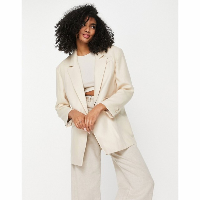 トップショップ Topshop レディース スーツ・ジャケット アウター Relaxed Mensy Blazer In Cream クリーム