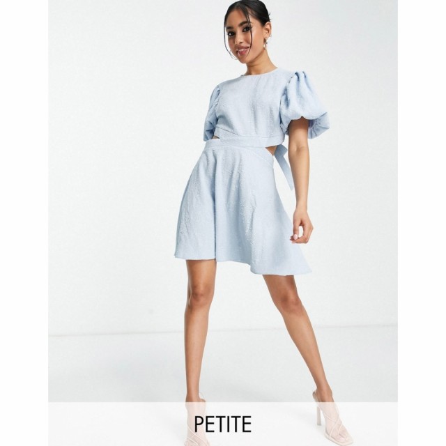 ミス セルフリッジ Miss Selfridge Petite レディース ワンピース ワンピース・ドレス Textured Cut Out Fit And Flare Mini Dress In Bl