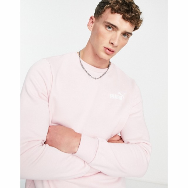 プーマ Puma メンズ スウェット・トレーナー トップス Essentials Small Logo Sweatshirt In Chalk Pink ベビーピンク