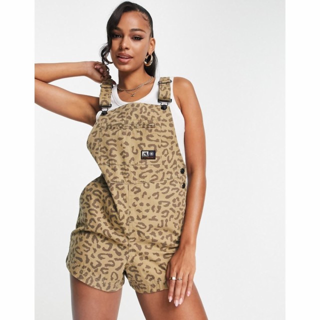 エレメント Element レディース オーバーオール ボトムス・パンツ Comet Dungarees In Leopard Print マルチカラー