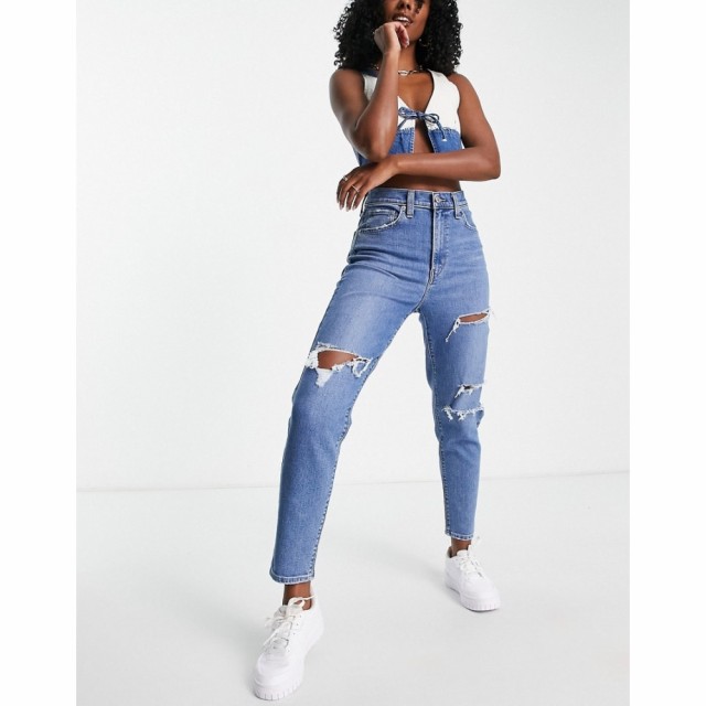 リーバイス Levis レディース ジーンズ・デニム ボトムス・パンツ High Waisted Mom Jeans In Mid Wash Blue