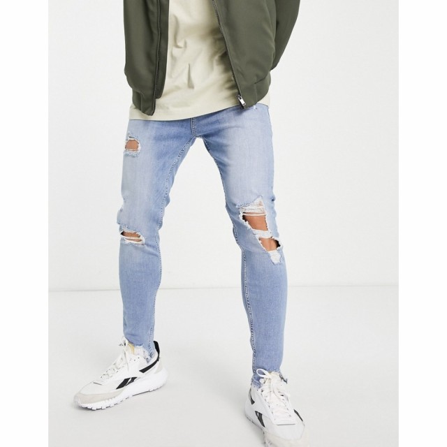 ジャック アンド ジョーンズ Jack and Jones メンズ ジーンズ・デニム ボトムス・パンツ Intelligence Pete Carrot Jeans With Rips In B