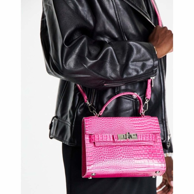 スティーブ マデン Steve Madden レディース ショルダーバッグ バッグ Bdignify Faux Croc Cross Body Bag In Hot Pink ピンク