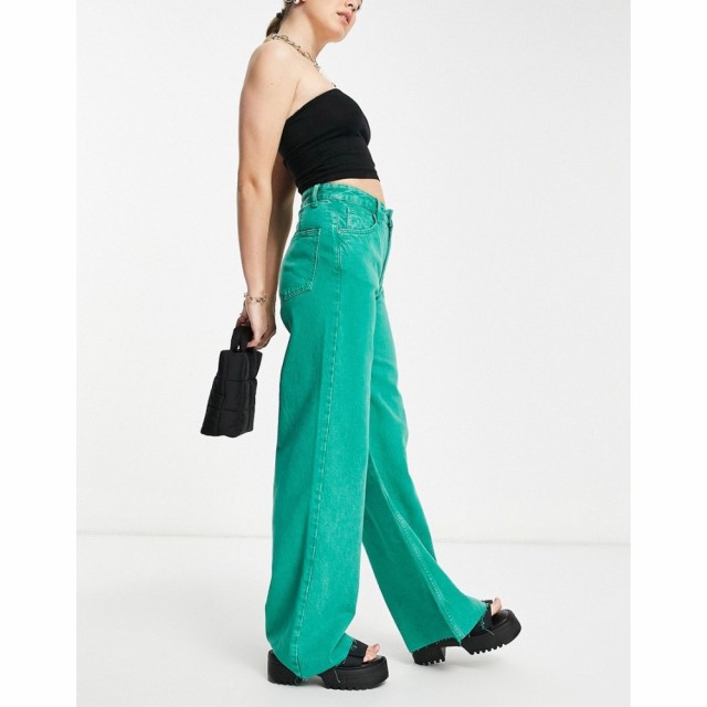 マンゴ Mango レディース ジーンズ・デニム ボトムス・パンツ Straight Leg Jeans In Bright Green グリーン