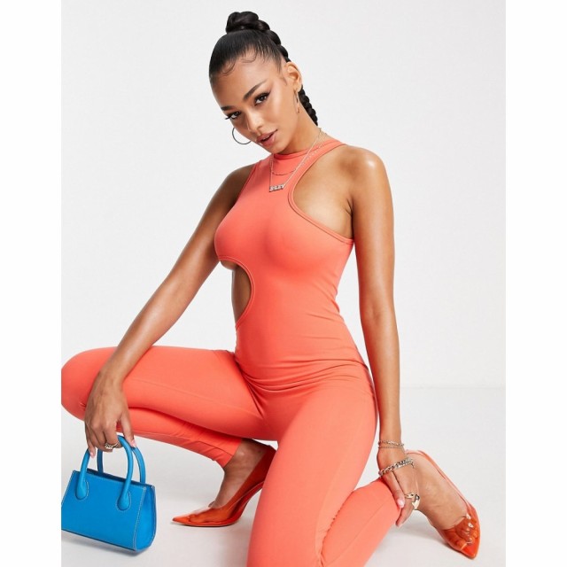 シミ Simmi Clothing レディース オールインワン ジャンプスーツ ワンピース・ドレス Simmi Cut Out Jumpsuit In Coral オレンジ