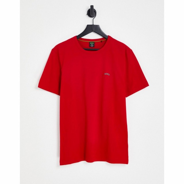 ヒューゴ ボス BOSS Athleisure メンズ Tシャツ トップス Boss Athleisure Tee Curved T-Shirt In Red レッド