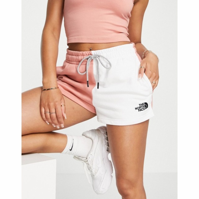 ザ ノースフェイス The North Face レディース ショートパンツ ボトムス・パンツ Colourblock Shorts In Pink/ White Exclusive At Asos