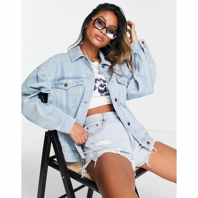 トップショップ Topshop レディース ジャケット デニムジャケット アウター Denim Oversized Jacket In Bleach ブリーチブルー