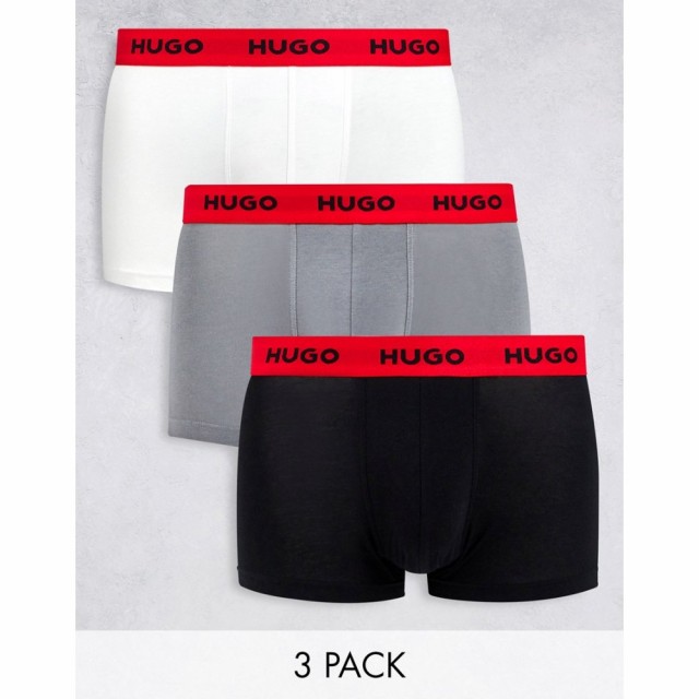 ヒューゴ ボス HUGO Bodywear メンズ ボクサーパンツ インナー・下着 Hugo 3 Pack Trunks In Black/Grey/White ブラック