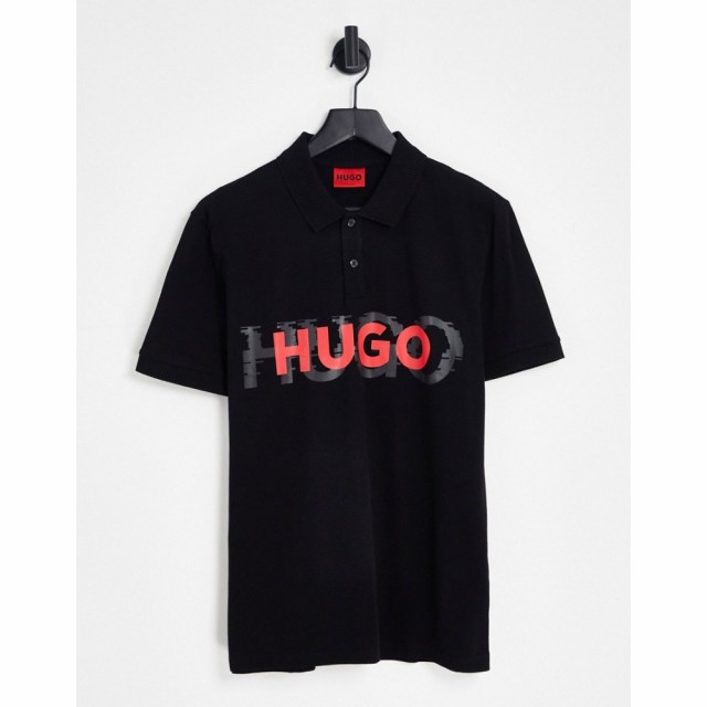 ヒューゴ ボス HUGO メンズ ポロシャツ トップス Hugo Dristofano Logo Polo In Black ブラック