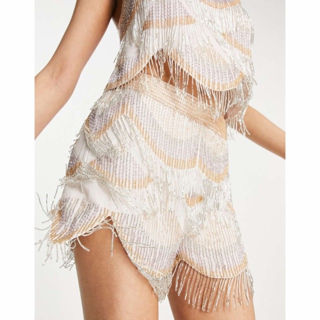 ミス セルフリッジ Miss Selfridge レディース ショートパンツ ボトムス・パンツ Embellished Fringe Detail Shorts In Gold ゴールド