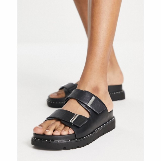 シュー Schuh レディース サンダル・ミュール シューズ・靴 Tess Slide Sandals In Black ブラック