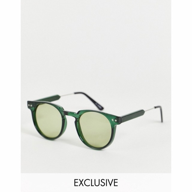 スピットファイア Spitfire ユニセックス メガネ・サングラス ラウンド Teddy Boy Round Sunglasses In Olive Green With Tonal Lens- Ex