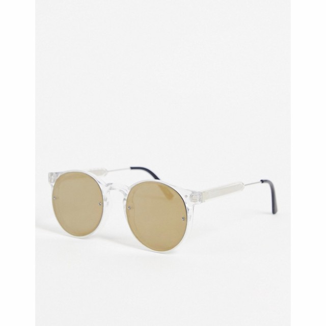 スピットファイア Spitfire ユニセックス メガネ・サングラス ラウンド Post Punk Round Sunglasses In Clear With Gold Mirror Lens ク