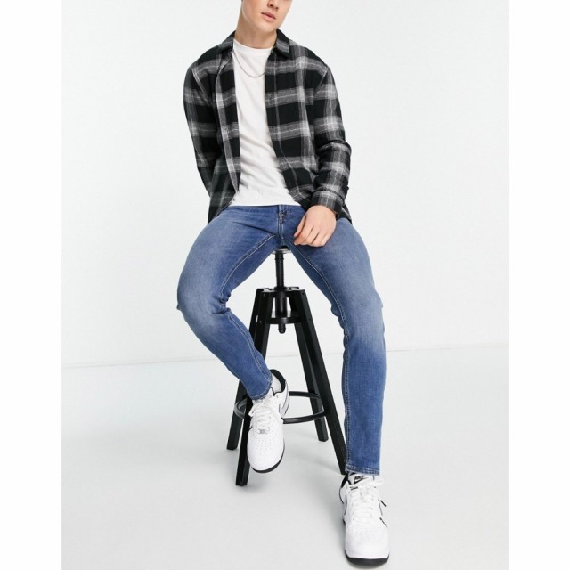 ジャック アンド ジョーンズ Jack and Jones メンズ ジーンズ・デニム スキニー Intelligence Liam Skinny Fit Stretch Jeans In Mid Blu