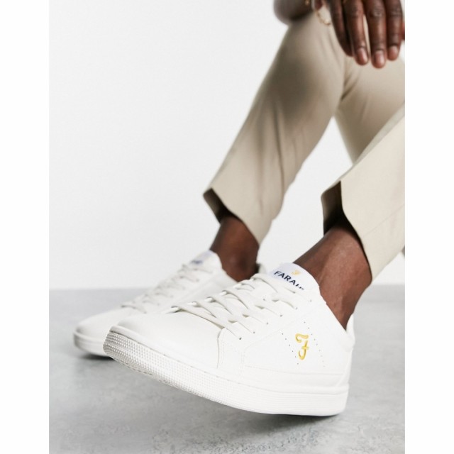 ファーラー Farah メンズ スニーカー シューズ・靴 Samwood Logo Trainers In White ホワイト