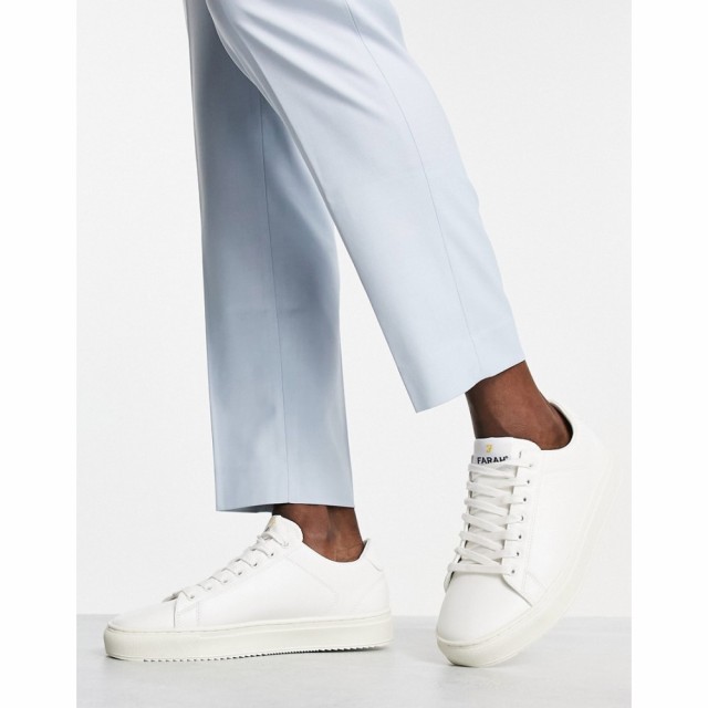 ファーラー Farah メンズ スニーカー 厚底 シューズ・靴 Damon Flatform Minimal Trainers In White ホワイト