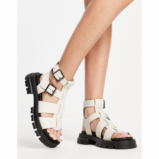 シュー Schuh レディース サンダル・ミュール シューズ・靴 Trace Leather Chunky Fisherman Sandal In Ecru エクリュ