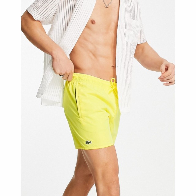 ラコステ Lacoste メンズ 海パン 水着・ビーチウェア Small Logo Swim Shorts In Yellow イエロー