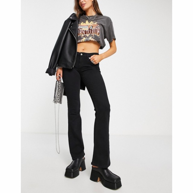 トップショップ Topshop レディース ジーンズ・デニム ブーツカット ボトムス・パンツ Low-Rise Bootcut Jamie Jeans In Black ブラック