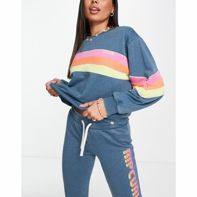 リップカール Ripcurl レディース スウェット・トレーナー トップス Rip Curl Golden State Co-Ord Oversized Sweat In Blue ブルー