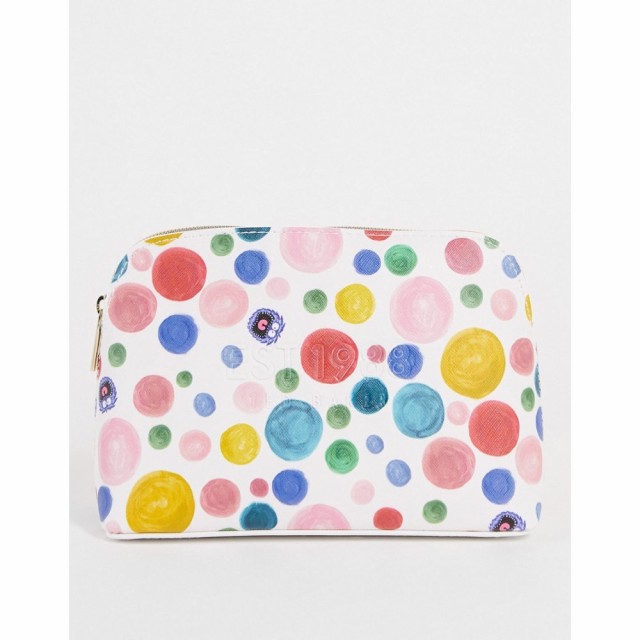 テッドベーカー Ted Baker レディース ポーチ 化粧ポーチ Matila Monster Spot Make Up Bag In White ホワイト