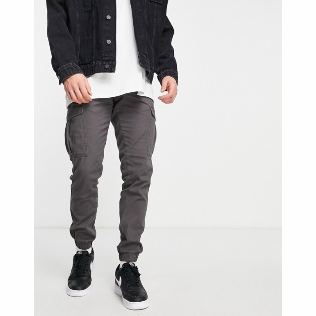 ジャック アンド ジョーンズ Jack and Jones メンズ カーゴパンツ スキニー・スリム Intelligence Slim Fit Cargo Trousers In Dark Grey