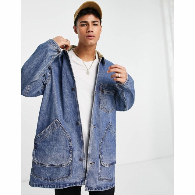 リーバイス Levis メンズ ジャケット デニムジャケット ロング アウター Longline Denim Jacket In Blue ブルー