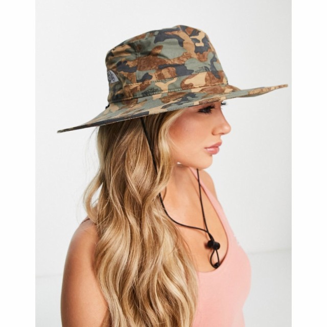 ザ ノースフェイス The North Face レディース ハット 帽子 Twist And Pouch Brimmer Hat In Camo カモフラージュ