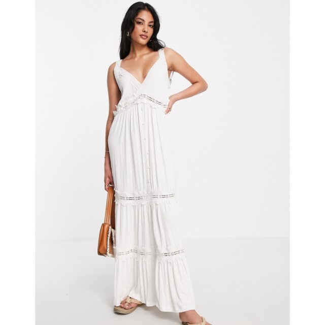 エイソス ASOS DESIGN レディース ワンピース Vネック サンドレス マキシ丈 ワンピース・ドレス V Neck Maxi Sundress With Embroidery I