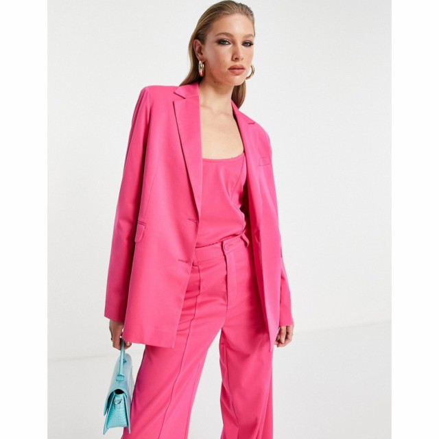 エクストロ アンド ヴェール Extro and Vert レディース スーツ・ジャケット アウター Slouchy Blazer In Hot Pink ホットピンク