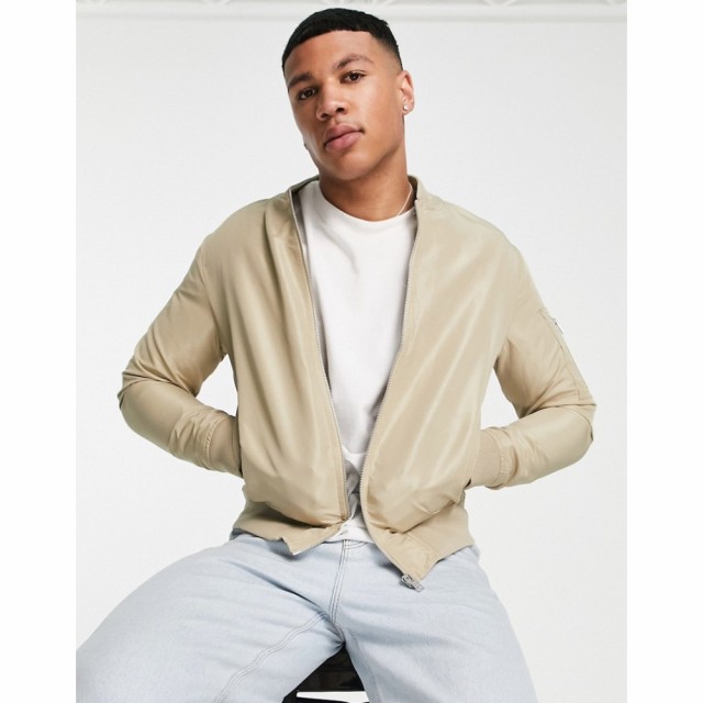 ジャック アンド ジョーンズ Jack and Jones メンズ ブルゾン ミリタリージャケット アウター Bomber Jacket In Stone ホワイト