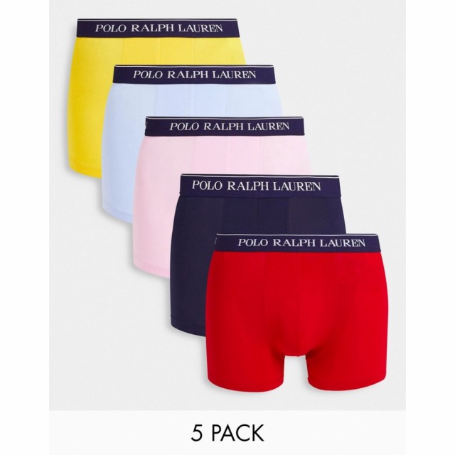 ラルフ ローレン Polo Ralph Lauren メンズ ボクサーパンツ インナー・下着 5 Pack Trunks In Multi Colours With Logo Waistband マルチ