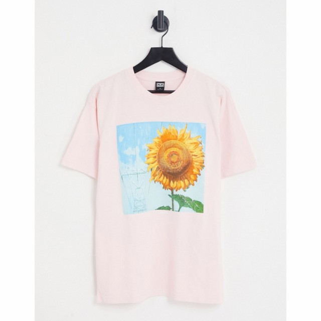 オベイ Obey メンズ Tシャツ トップス Green Power Heavyweight Print T-Shirt In Pink ピンク