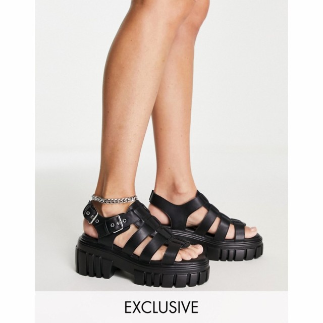 ルールロンドン Rule London レディース サンダル・ミュール シューズ・靴 Sully Vegan Recycled Pu Blend Fisherman Sandals In Black