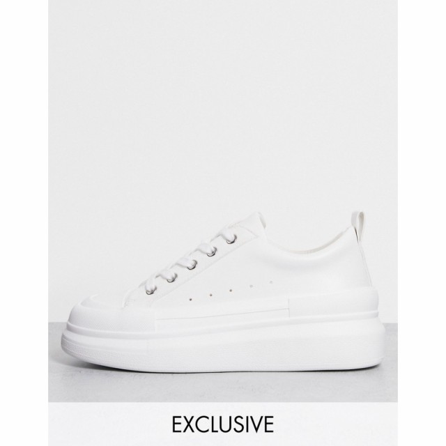 ルールロンドン Rule London レディース スニーカー シューズ・靴 Fastlane Vegan Recycled Pu Blend Trainers In White ホワイト