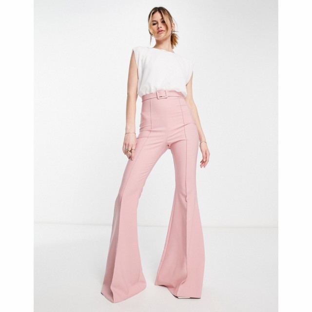 エイソス ASOS DESIGN レディース オールインワン ジャンプスーツ ワンピース・ドレス Chiffon Top Belted Flared Leg Jumpsuit In Colou