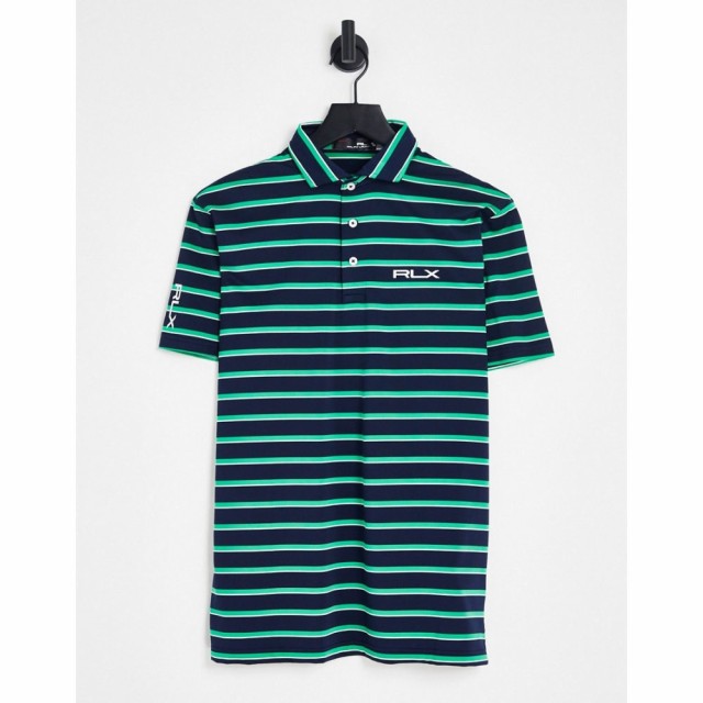 ラルフ ローレン Polo Ralph Lauren メンズ ゴルフ ポロシャツ トップス Rlx Golf Stripe Pro Fit Polo In Navy ネイビー