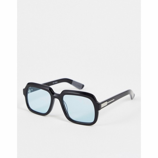 スピットファイア Spitfire ユニセックス メガネ・サングラス スクエアフレーム Cut Thirty Eight Square Sunglasses In Black With Blue