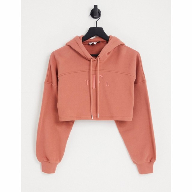 フィフス The Fifth レディース パーカー クロップド トップス Nala Cropped Hoodie Co-Ord In Terracotta テラコッタ