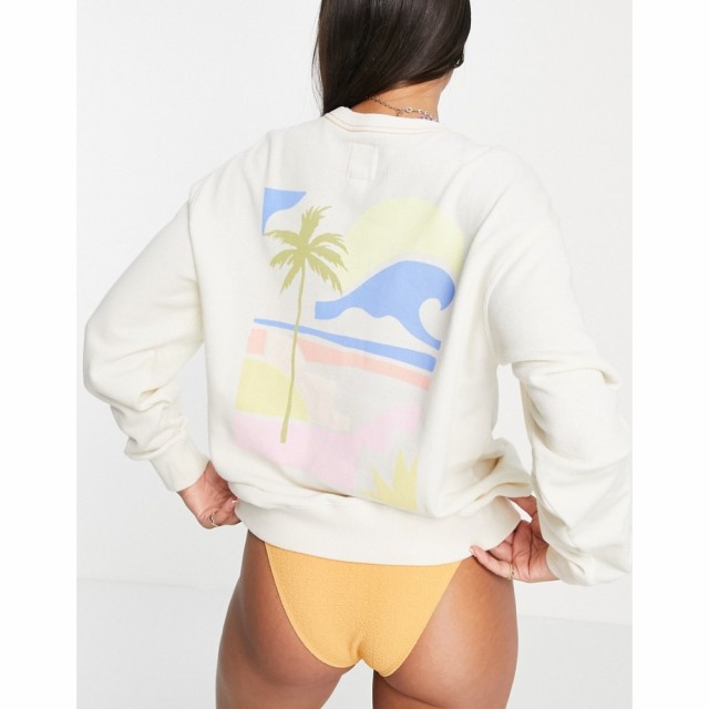 ビラボン Billabong レディース ビーチウェア 水着・ビーチウェア Kissed By The Sun Oversized Beach Sweatshirt In White ホワイト