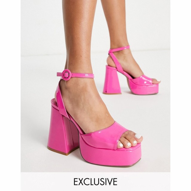 デイジーストリート Daisy Street レディース サンダル・ミュール シューズ・靴 Exclusive Platform Heeled Sandals In Pink Patent ピン