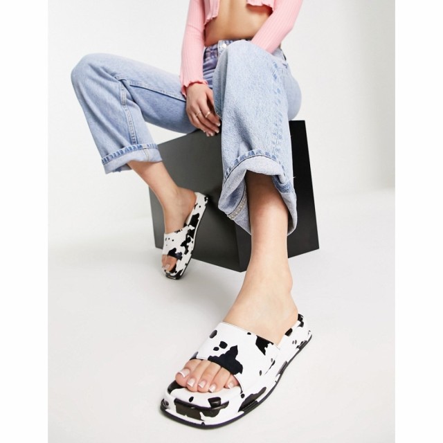 デイジーストリート Daisy Street レディース サンダル・ミュール スクエアトゥ シューズ・靴 Exclusive Square Toe Sandals In Cow Prin